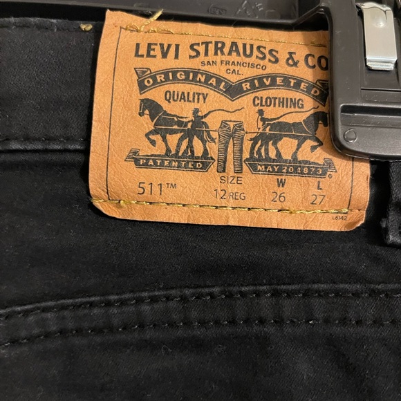 Levi's Men's Straight Black Jeans - Picture 2 of 4